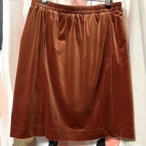 Roolee burnt orange velvet skirt
